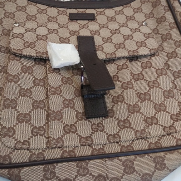 Gucci Horsebit Canvas and Leather Shoulder Bag New - Picture 3 of 8